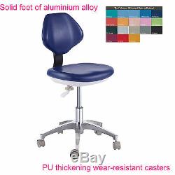 Adjustable Dental Mobile Chair Unit Medical Doctor's Assistant Stools PU Leather