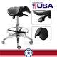 Adjustable Hydraulic Stool With Wheels Seat Rolling Saddle Salon Medical Chair