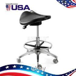 Adjustable Hydraulic Stool with Wheels Seat Rolling Saddle Salon Medical Chair