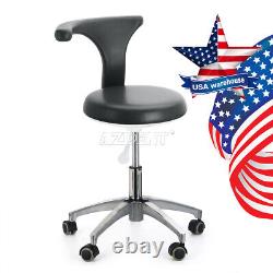 Adjustable Mobile Chair Dental Dentist Doctor Assistant Stool PU Hard Leather