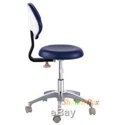Adjustable Mobile Dental Lab Chair Dentist Medical Nurse Doctor Stool PU Leather