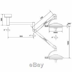Ceiling Mounted 108W LED Medical Surgical Exam Light Dental Shadowless Lamp