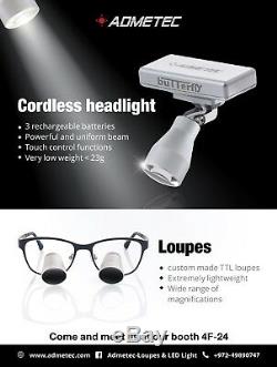 Cordless Led Dental / Medical Butterfly Headlight + 3 Battery Pack