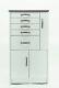 Dental Medical Lab Mobile Cabinet Cart Multifunctional Drawers With Wheels Gray