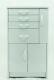 Dental Medical Mobile Cabinet Cart Multifunctional Drawers With Wheels White Small
