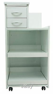 DENTAL MEDICAL SURGICAL MOBILE UTILITY CABINET CART MULTIDRAWERS With WHEELS WHITE