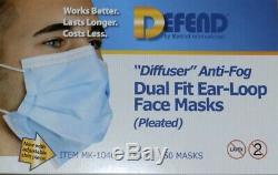 Defend Surgical 3-Ply Disposable Medical Dental Face Masks 50/Box, Ship From USA