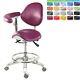 Deluxe Dental Mobile Saddle Chair Medical Chair Stool Pu Leather With Armrest Qy