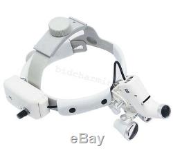 Dental 3.5X -420 Headband Medical Binocular Loupes Magnifier + LED Headlight FDA