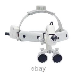 Dental 3.5X Medical Surgical Binocular Loupes Headband Magnifier LED Headlight