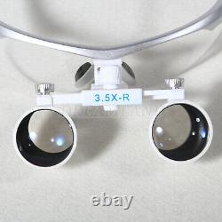Dental 3.5X Surgical Magnifier Medical Binocular Loupes with LED Head Light H