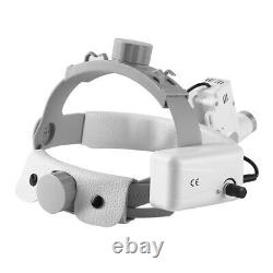 Dental Ajustable Surgical Medical Headband Binocular Loupes LED Headlight