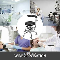 Dental Assistant Stool 360° Rotation Armrest PU Ergonomic Adjustable Medical
