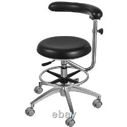 Dental Assistant Stool Rotation Medical Chair Armrest PU Waist Support Height