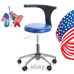Dental Doctor Medical Assistant Stool Adjustable Height Mobile Chair PU leather