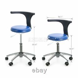 Dental Doctor's Stool Adjustable Mobile Chair Medical PU Leather 360° Rotation
