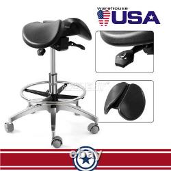 Dental Ergonomic Swivel Rolling Saddle Chair Medical Spa Salon Nurse Stool Silla