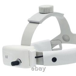 Dental Headband Magnifier 3.5x Medical Surgical Binocular Loupes +LED Headlight