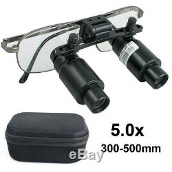 Dental Loupes 5X 300-500mm Surgical Medical Binocular Dentist Magnifier Zooming