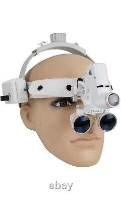 Dental Medical 3.5X420mm Headband Loupes with 5W LED Head Light DY-106-3.5x