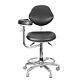 Dental Medical Adjustable Mobile Chair With 360° Armrest Footrest Pu Black Qy600