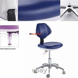 Dental Medical DR'S Stools Doctors Stools Office Adjustable Mobile Chair PU Blue