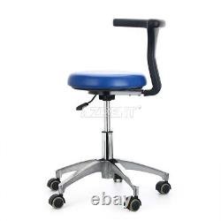 Dental Medical Doctor Assistant Stool Adjustable Height Mobile Chair PU Blue