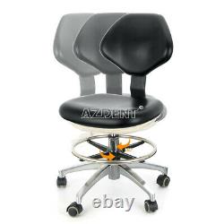 Dental Medical Doctor Assistant Stool Mobile Chair Adjustable Height PU Leather