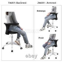 Dental Medical Doctor Assistant Stool Mobile Chair Adjustable PU Leather 360°