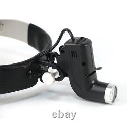 Dental Medical ENT Headband Wireless 5W LED Head Light Spot Adjustable Black UPS
