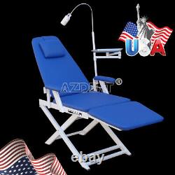 Dental Medical Lab Folding Chair Portable Dental Chair Moblie With LED Light