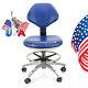 Dental Medical Mobile Chair Adjustable Office Assistant Rolling Stool Blue