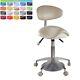 Dental Medical Mobile Saddle Chair Foot Controlled Doctors' Stool Pu Leather New