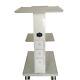 Dental Medical Mobile Trolley Cart Salon Equipment Three Layers Withfoot Brake