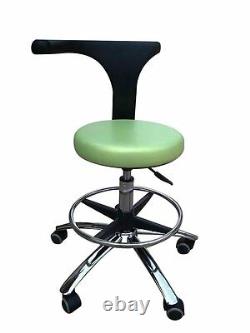 Dental Medical Office Stools Assistant's Stools Adjustable Mobile Chair PU Green