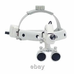 Dental Medical Surgery Magnifier Binocular Loupes Glass With LED Head Light