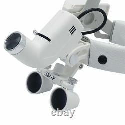 Dental Medical Surgery Magnifier Binocular Loupes Glass With LED Head Light
