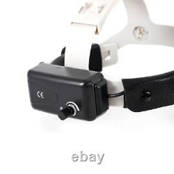 Dental Medical Surgical 3.5x Binocular Loupes Magnifier Headband LED Headlamp