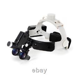 Dental Medical Surgical 3.5x Binocular Loupes Magnifier With LED Headlight 420mm