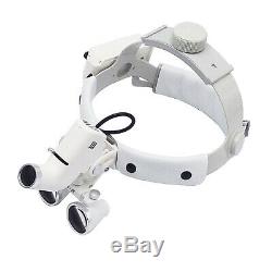 Dental Medical Surgical Headlight Headband Binocular 5W LED 3.5X White