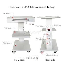 Dental Medical Trolley Built-in Socket Cart/Doctor Adjustable Stool Mobile Chair