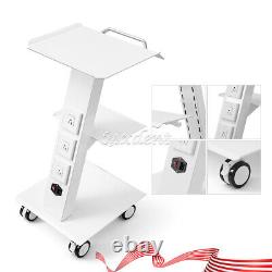 Dental Medical White Cart Built-in Socket Mobile Cart Tool Trolley Instrument