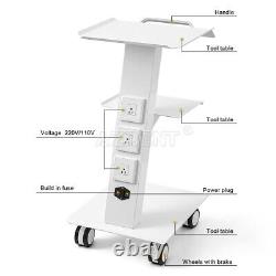 Dental Medical White Cart Built-in Socket Mobile Cart Tool Trolley Instrument