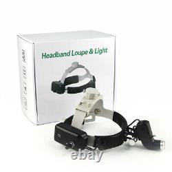Dental Medical Wireless Headband 5W LED Head Light with 2 Batteries DY-006 Black