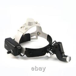 Dental Medical Wireless Headband 5W LED Head Light with 2 Batteries DY-006 Black