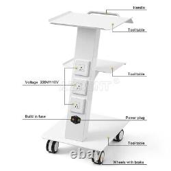 Dental Metal Medical Cart Mobile Instrument Cart Trolley Double Castors