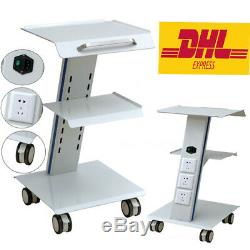 Dental Mobile Cart Trolley Serving Tray Hospital Medical Stainless Three Layers