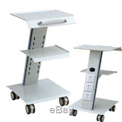 Dental Mobile Cart Trolley Serving Tray Hospital Medical Stainless Three Layers
