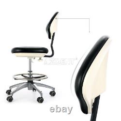 Dental Mobile Chair Hard Leather Medical Adjustable Nurse Doctor Assistant Silla