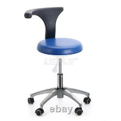 Dental Mobile Chair Medical Dentist Adjustable Chair+Backrest Hard Leather Stool
